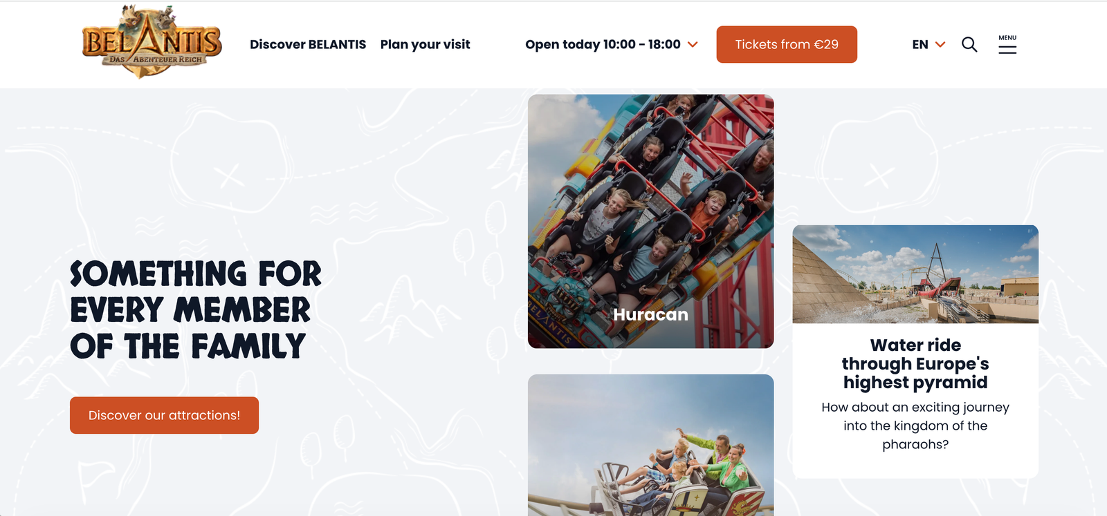 Belantis website homepage